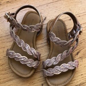 Sparkly gold sandals